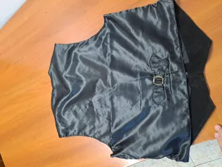 Chaleco Cuero Vintage Hombre Negro