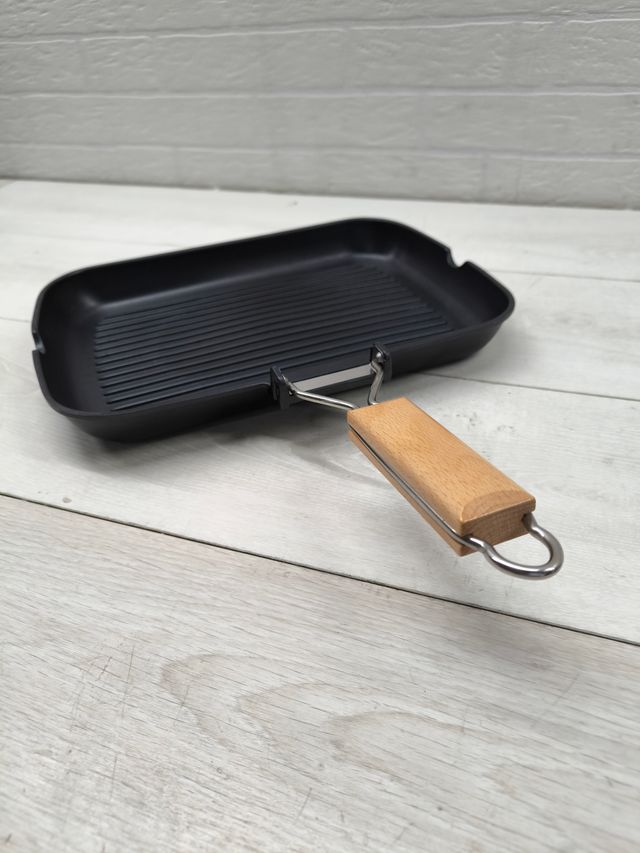 WECOOK! Griglie in alluminio fuso RAYADO ECOSTONE. 34 x 24 cm