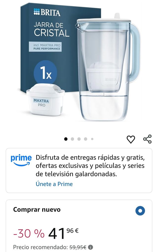 BRITA Caraffa in vetro blu (2,5L)