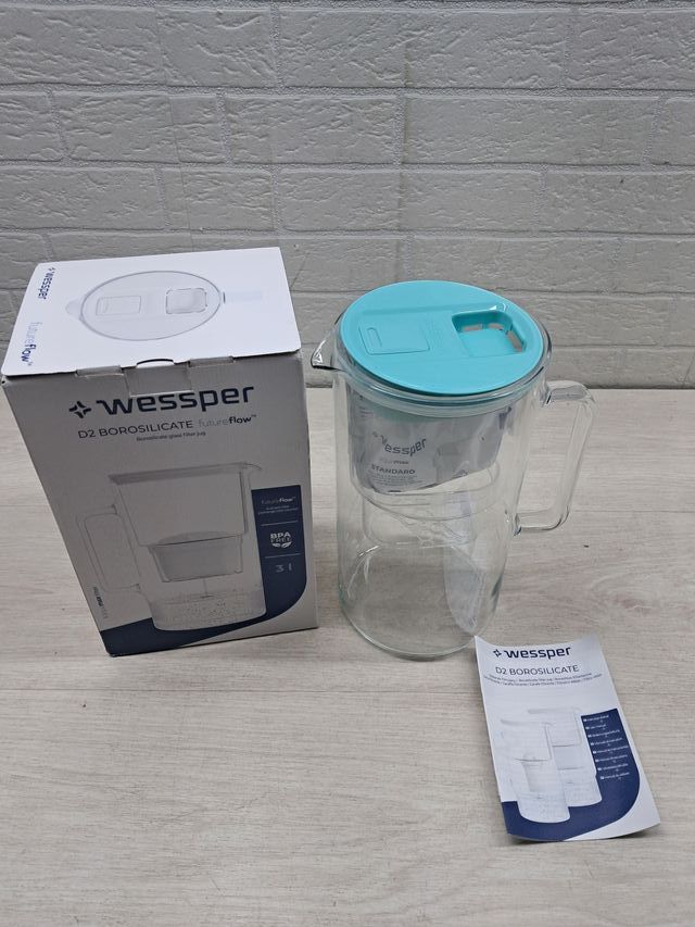 Caraffa filtrante in vetro con contatore LED da 3L