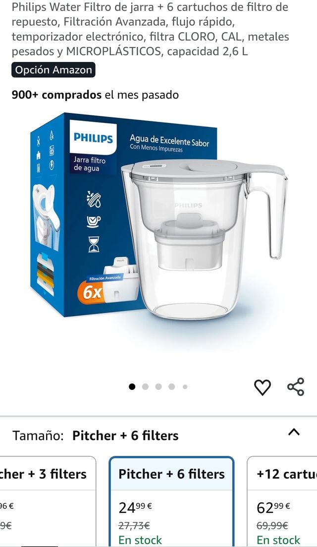 Filtro per acqua Philips + 5 cartucce
