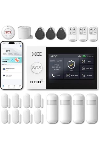 Kit Alarma Casa WiFi + 4G con Pantalla Táctil 4,3”