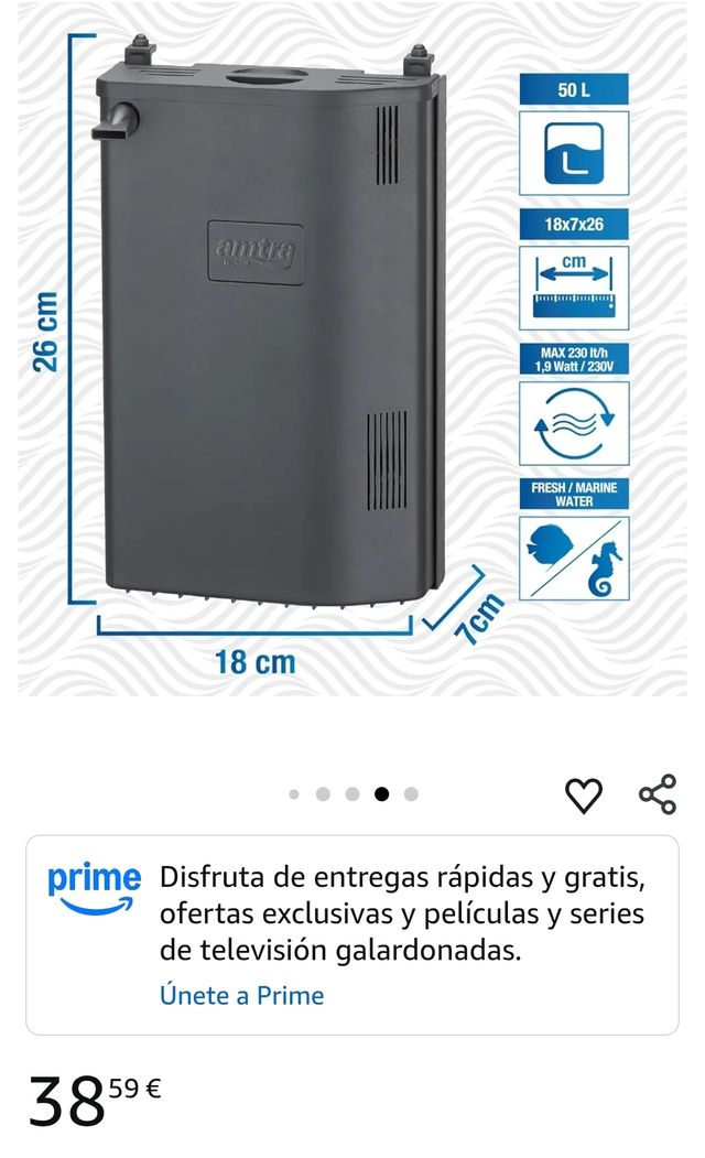 Filtro per Acquario con Pompa di Ricircolo a 230 L/H