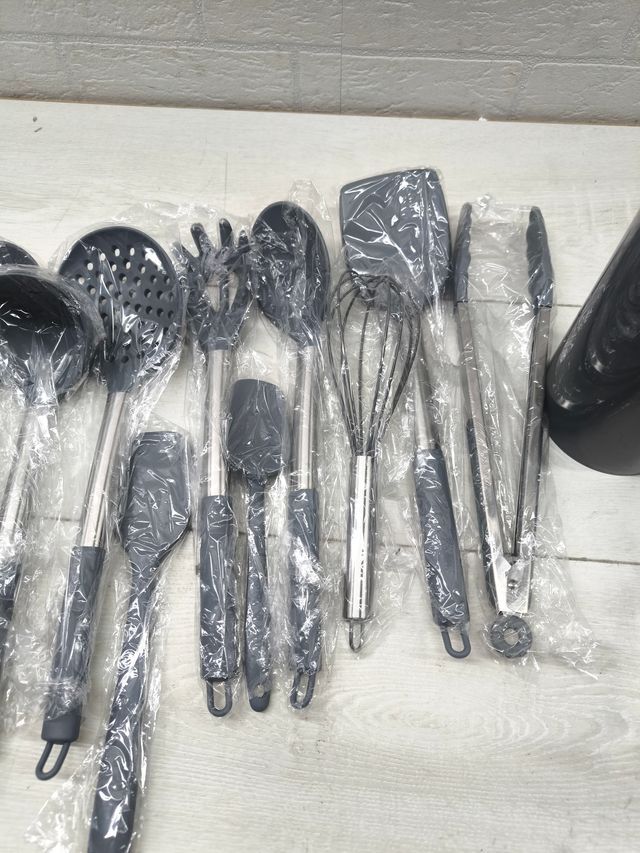 Set di utensili da cucina in silicone, 15 pezzi