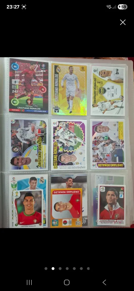 Lote 30 cromos Cristiano Ronaldo edición limitada