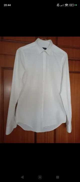 Camisa de vestir blanca para hombre