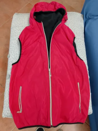 Gilet impermeabile reversibile rosso/nero