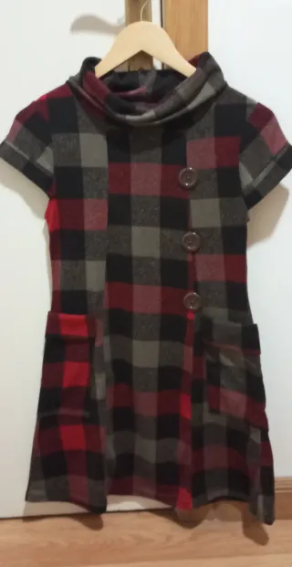 Vestido corto invierno cuadros