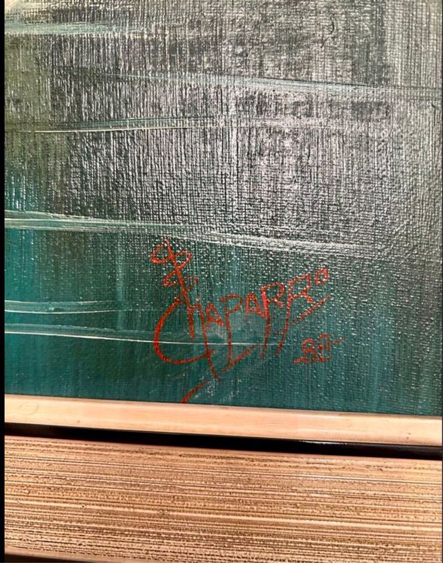 CUADRO GRANDE CABALLOS BLANCOS PINTURA ANTIGUA