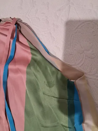 Blusa halter espalda descubierta rayas