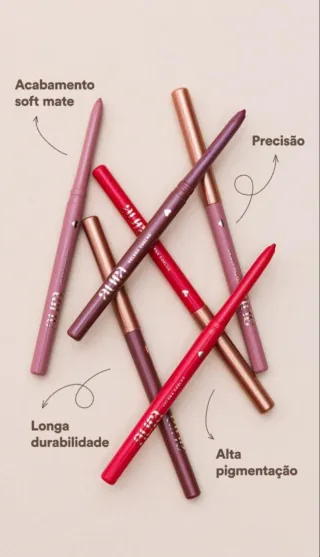 Lápis Labial Aura - Rosa e Vermelho