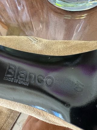 Botín  de piel beige/marrón