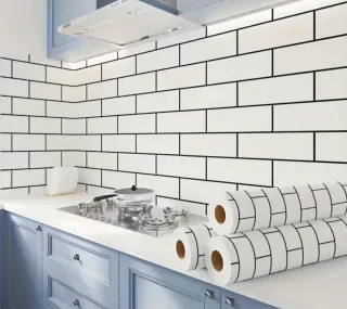 Rollo papel adhesivo imitación ladrillo