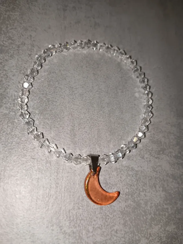 Pulsera Luna Rosa y Plateada