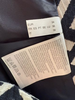 Gonna Yessica Jacquard Geometrica Bianco/Blu Navy