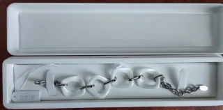 Bracciale Lotus bianco e argento ceramica