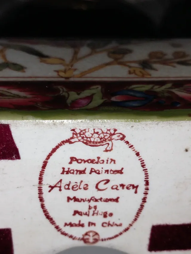 Jarrón Chino Cerámica y Metal