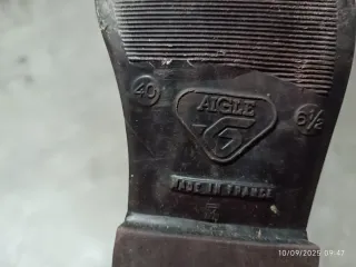 Bota hípica Aigle negra y marrón