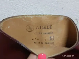 Bota hípica Aigle negra y marrón