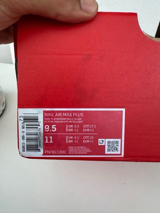 Nike Air Max Plus Talla 43 Gris/Beige