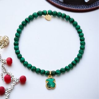Pulsera Malakita Oso Dorado sin caja