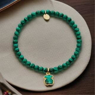 Pulsera Malakita Oso Dorado sin caja