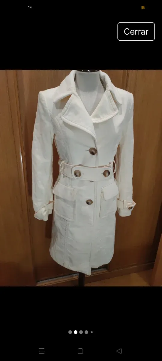 Abrigo crema aterciopelado