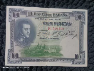 Billete 100 Pesetas Banco de España