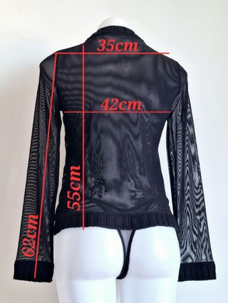 Top Crochet y Tul Negro de Mujer