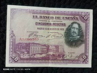 Billete 50 Pesetas Banco de España 1928