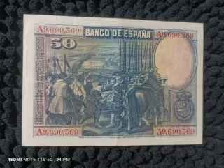 Billete 50 Pesetas Banco de España 1928