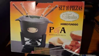 Juego Fondue Hierro Fundido 16 Piezas