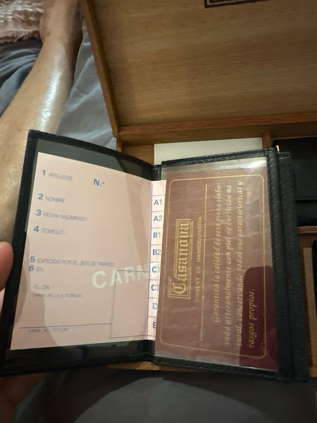 Conjunto Cartera Piel Casanova Negro