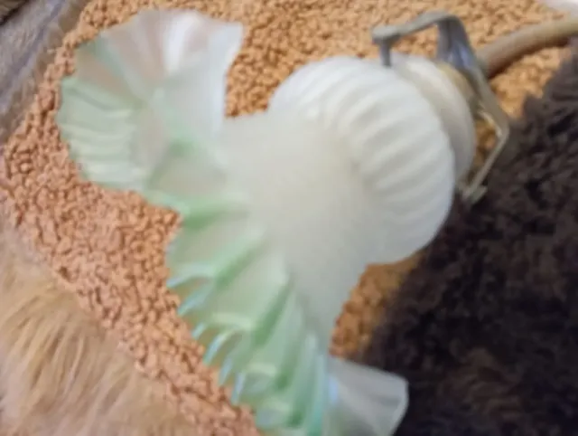 Aplique de pared antiguo cristal verde y blanco