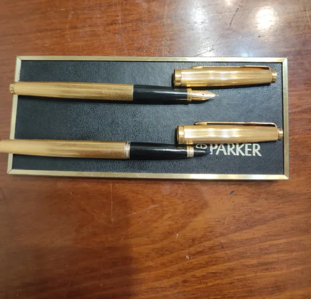 Coppia Penne Parker 75 Stilografica e Gel