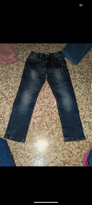 Pantaloni jeans unisex bambini 5/6 anni