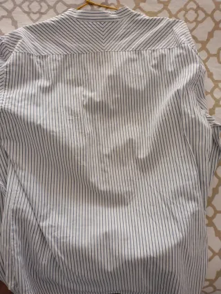 Camisa rayas cuello Mao Zara talla L España