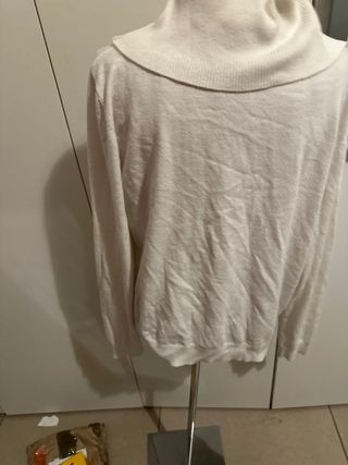 Maglione Anis bianco con trecce