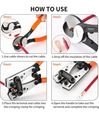 Herramienta Prensado Terminales Cables