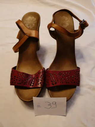 Sandalias cuña florales talla 39