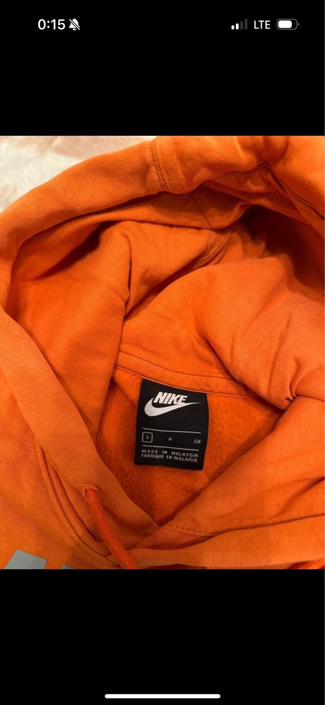 Sudadera Nike Talla S Naranja