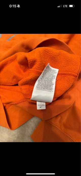 Sudadera Nike Talla S Naranja
