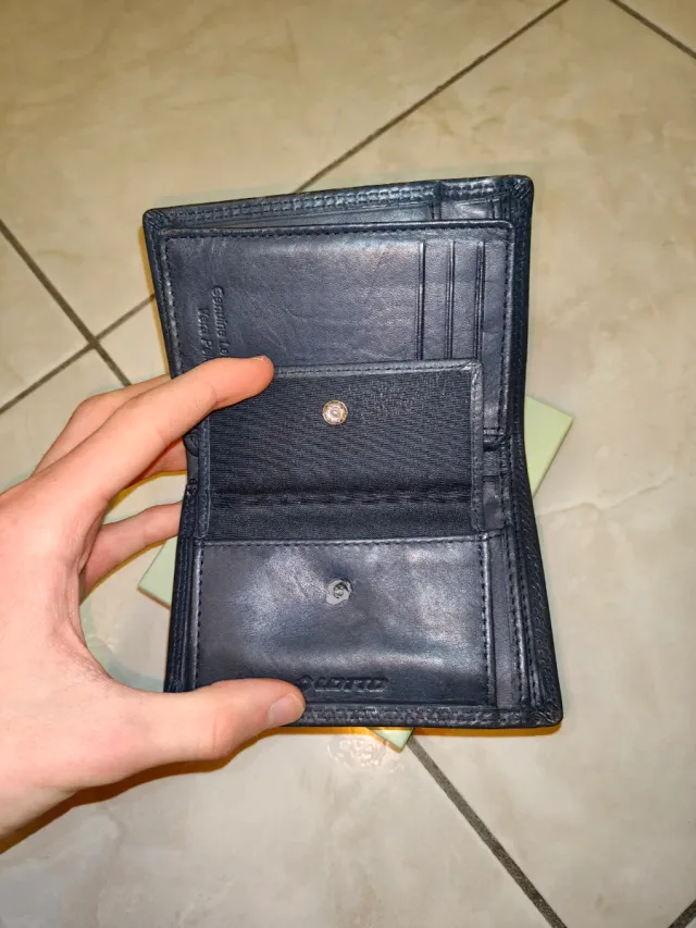 Portafoglio Lotto Uomo Pelle Nero