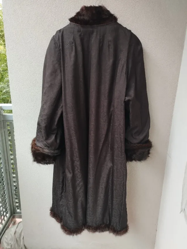 Abrigo vintage de ramusqué marrón (piel natural)