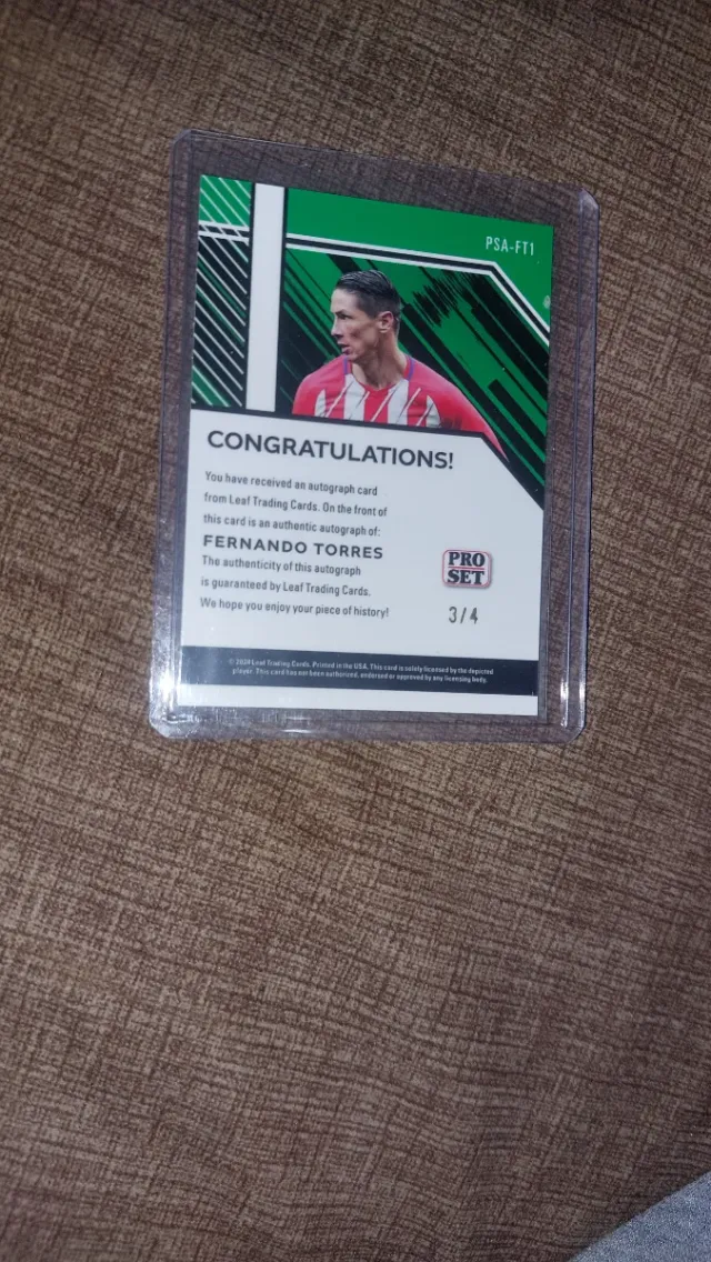 Tarjeta Fernando Torres Firmada Pro Set