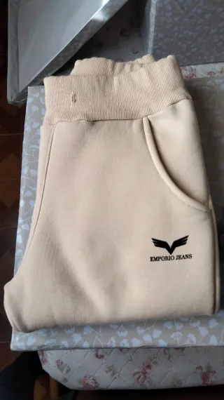 Pantaloni tuta Emporio Jeans uomo S beige