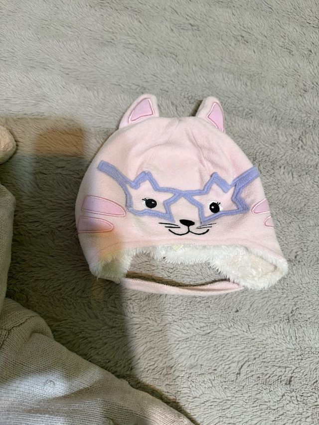 Abrigo y gorro niña 80 cm