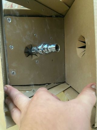 Soffione doccia completo oro/argento