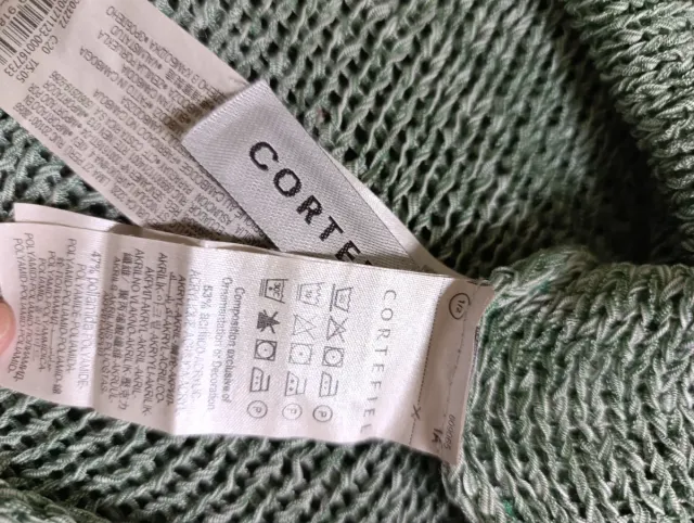 Jersey Cortefiel verde menta calado