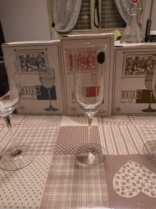 Set 24 Bicchieri Bouquet Vetro